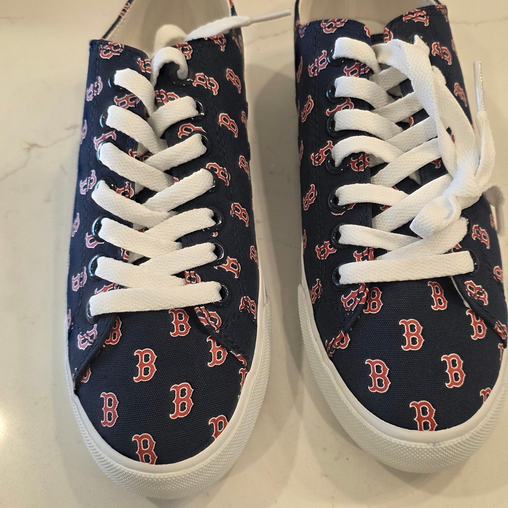 Row One Boston Red Sox MLB Sneakers Mens 5.5 Womens 7 Navy Canvas Shoes Unisex